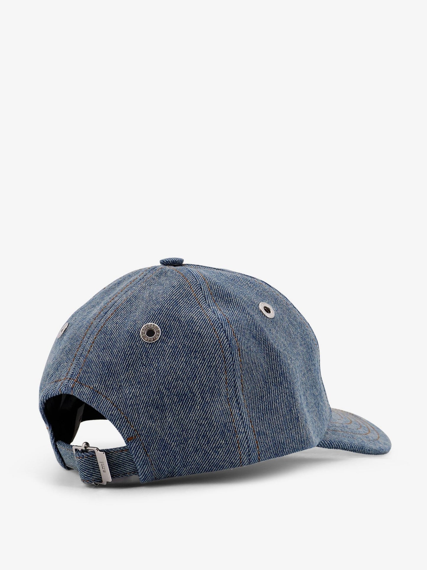 Ami Paris Blue Denim Hat With Embroidered Logo