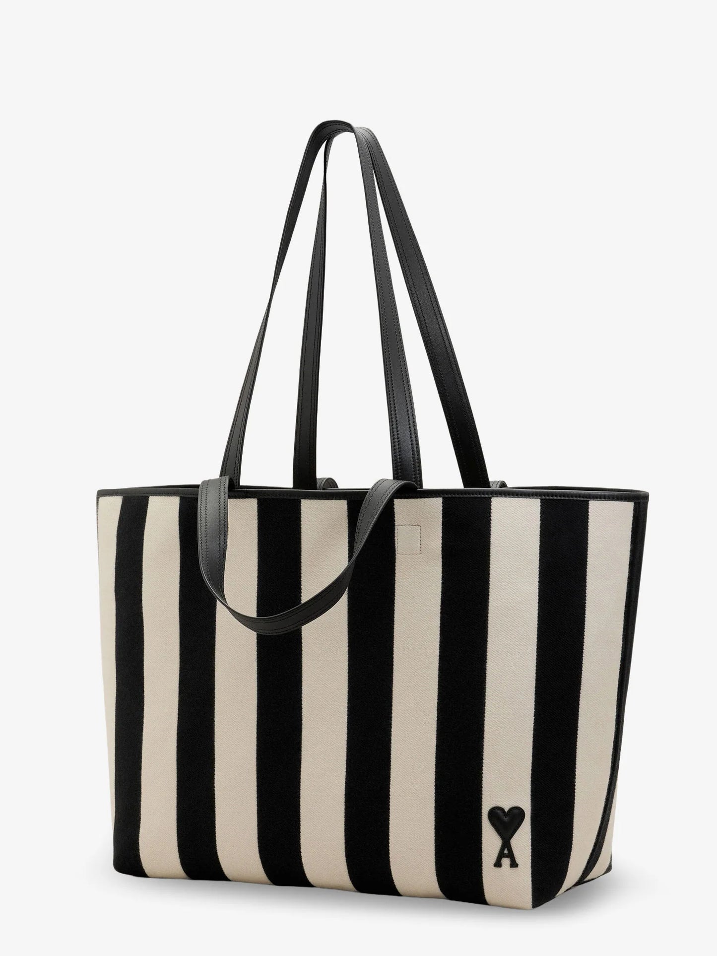 Ami Paris Ami De Coeur Canvas Shopping Bag