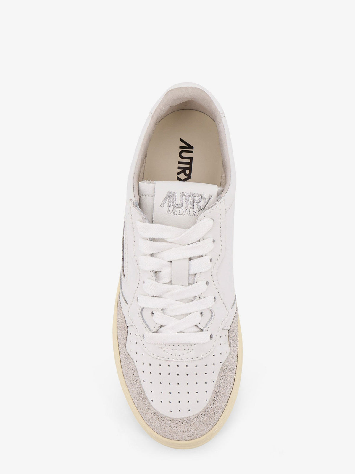 Autry Medalist Low leather sneakers - Bianco Grigio