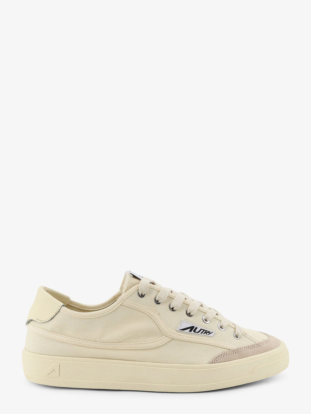 Autry Windscape canvas sneakers with side logo label - Cream