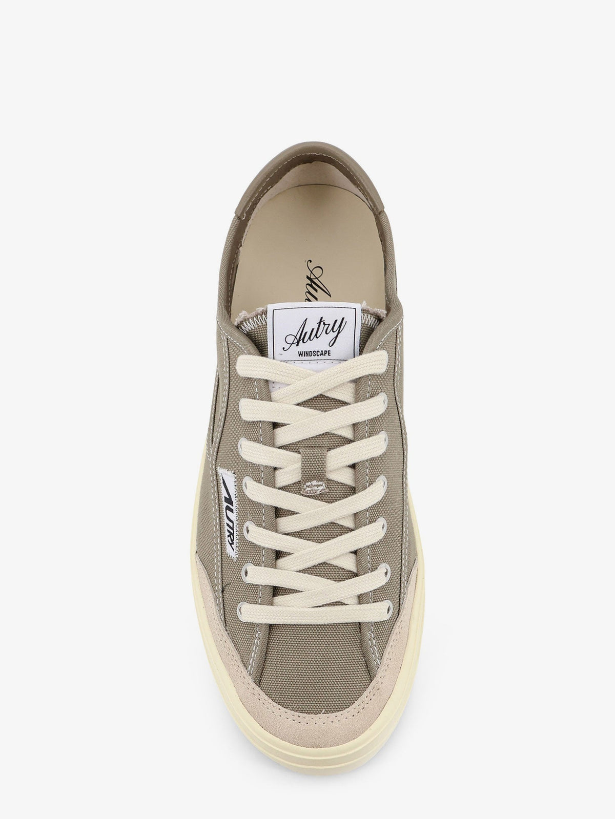 Autry Windscape canvas sneakers with side logo label - Military