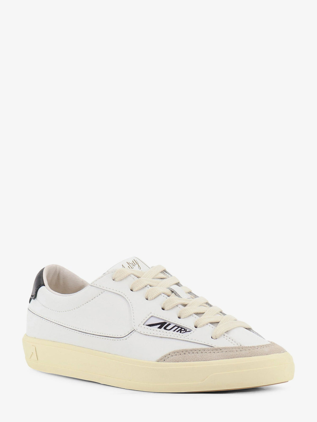 Autry Windscape leather sneakers with suede insert - Whiteblack