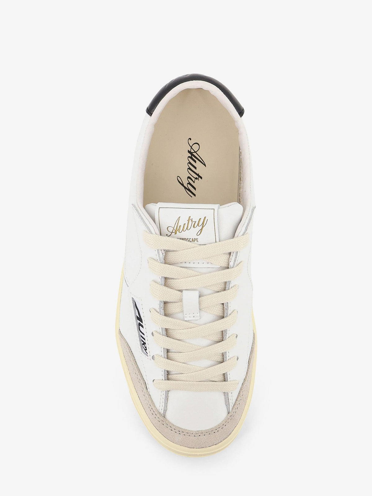 Autry Windscape leather sneakers with suede insert - Whiteblack