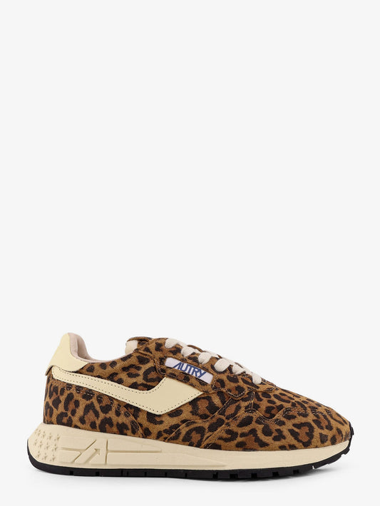 Autry Reelwind Low Mesh And Suede Sneakers With Side Logo
