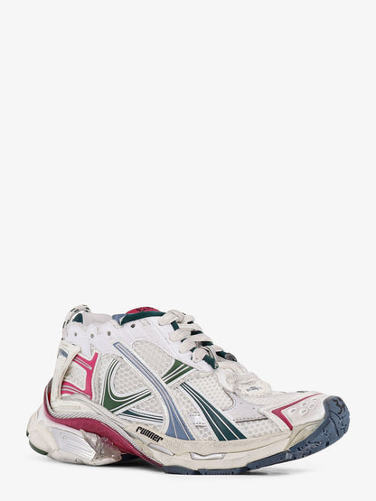 Balenciaga Runner low-top mesh sneakers - Wht/Dk Green/Blu/Pnk