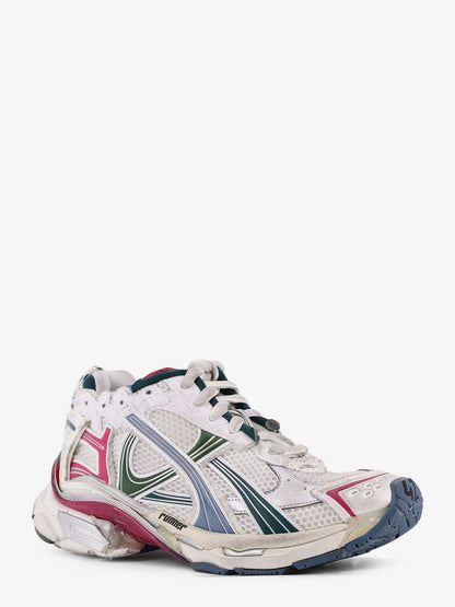 Balenciaga Runner low-top mesh sneakers - Wht/Dk Green/Blu/Pnk