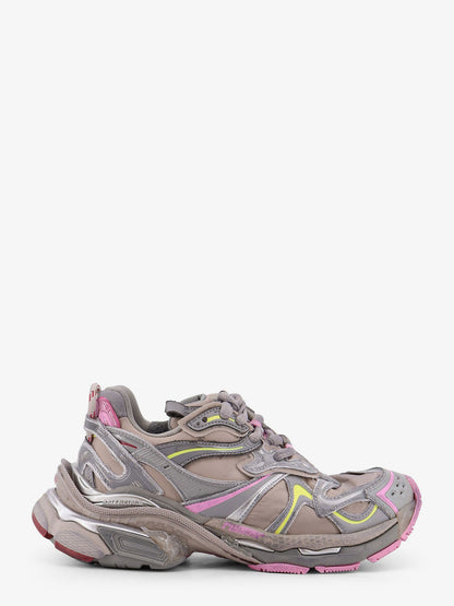 Balenciaga Runner 2 nylon low-top sneakers with leather inserts - Beige/Gry/F Yel/Pink