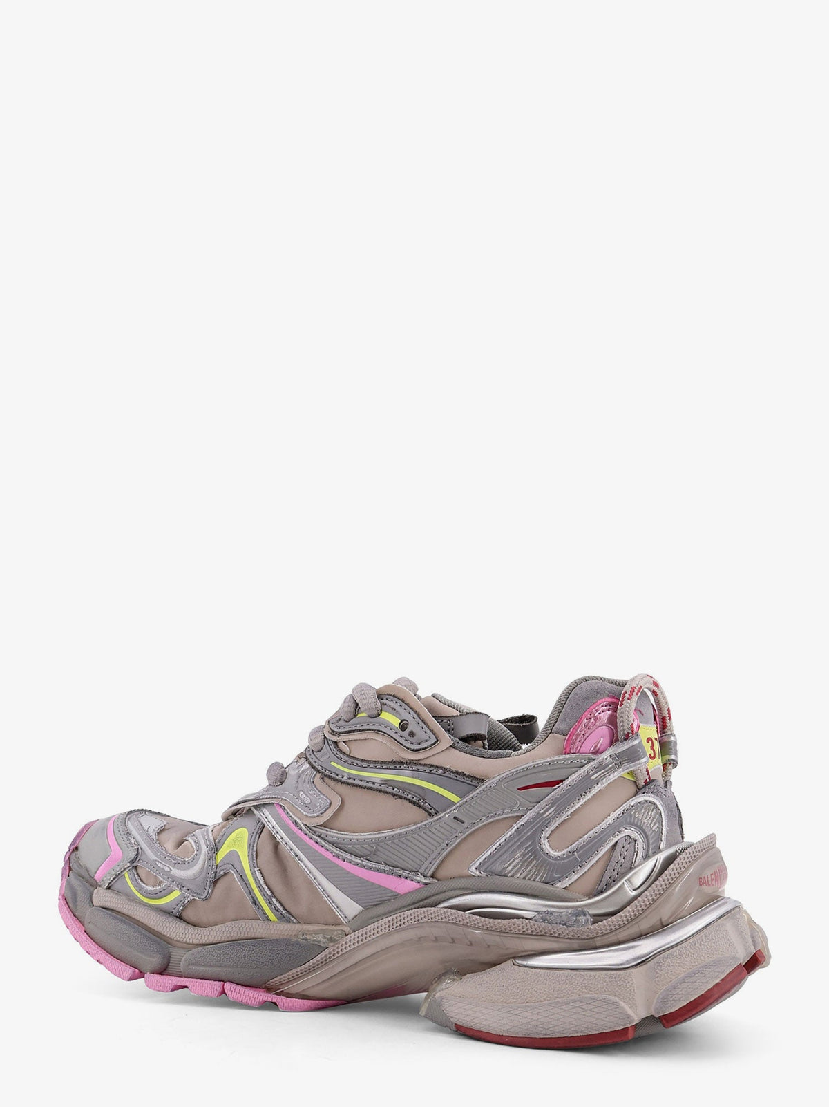Balenciaga Runner 2 nylon low-top sneakers with leather inserts - Beige/Gry/F Yel/Pink