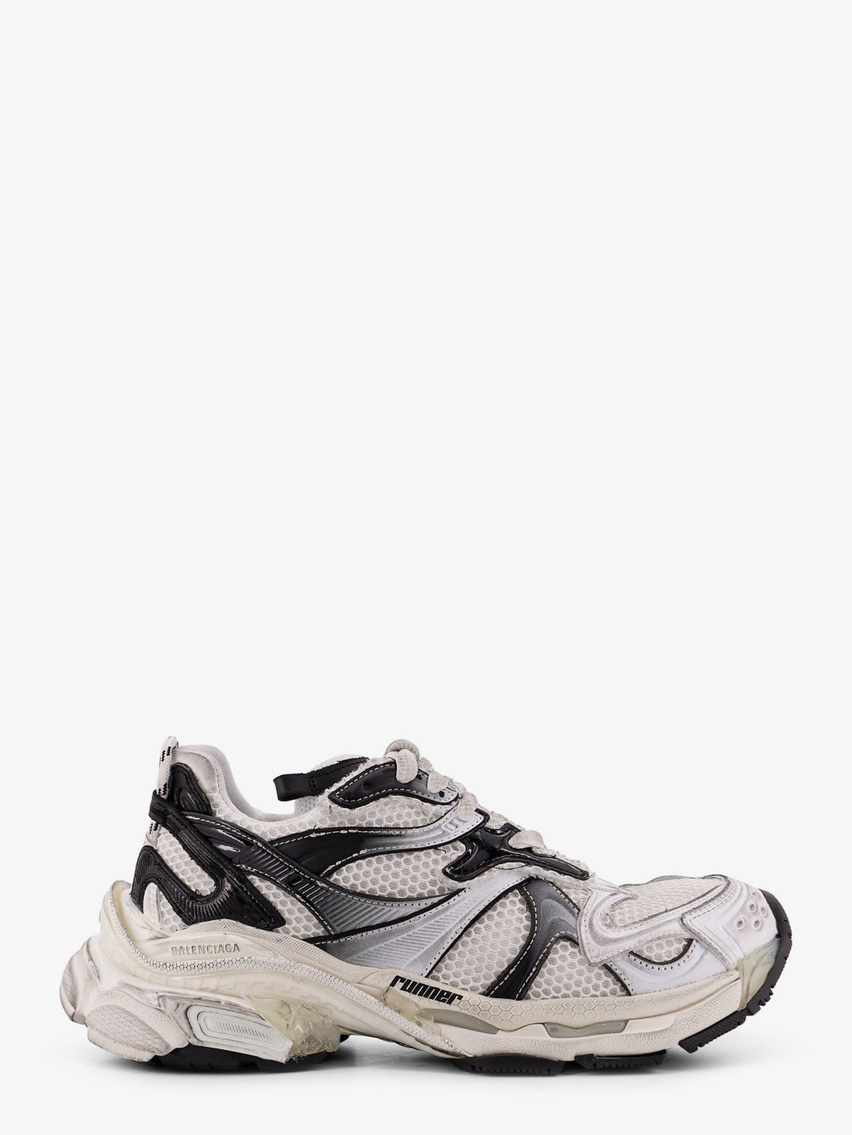 Balenciaga Mesh and nylon Runner 2 sneakers - White / Black