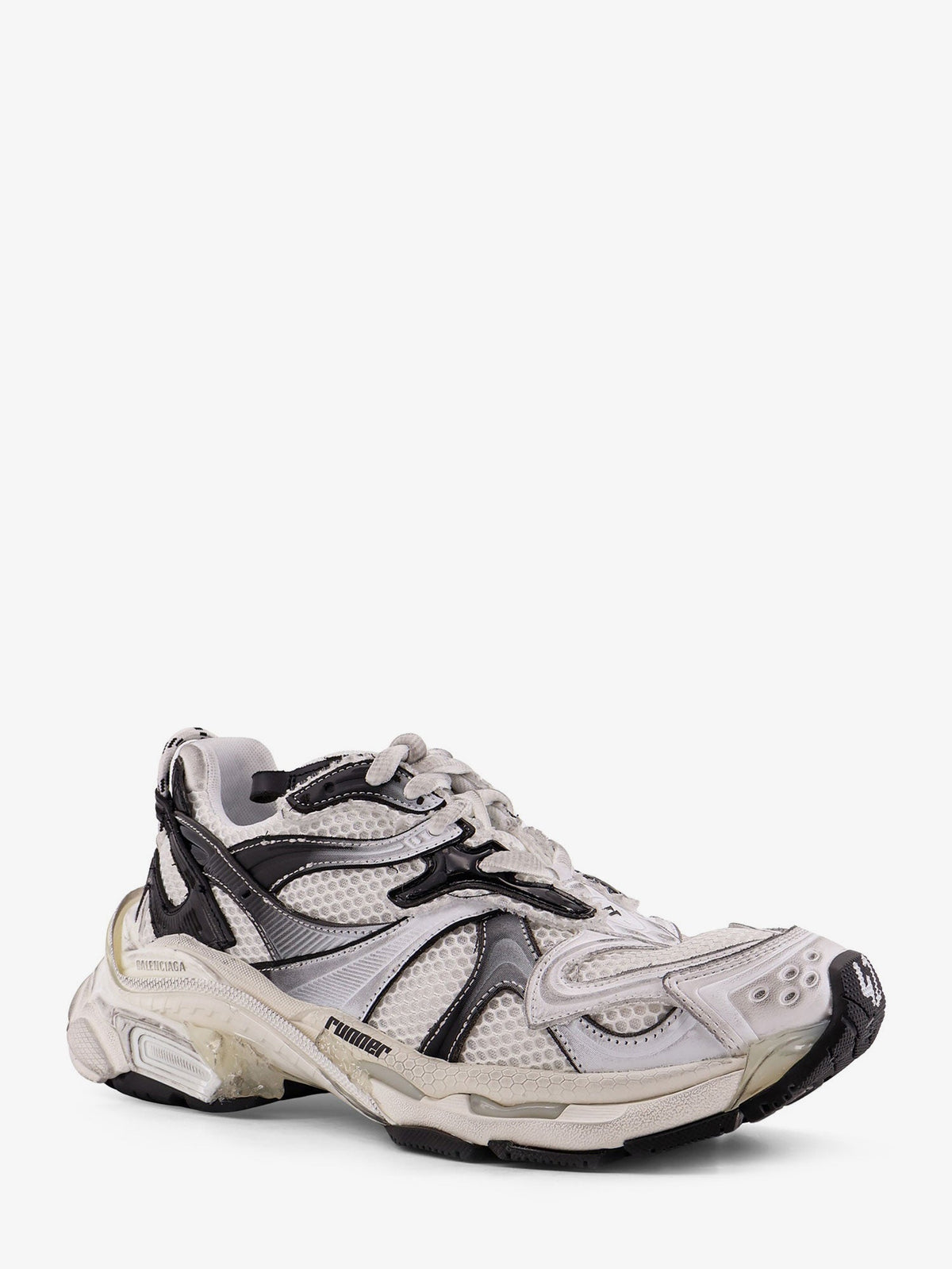 Balenciaga Mesh and nylon Runner 2 sneakers - White / Black