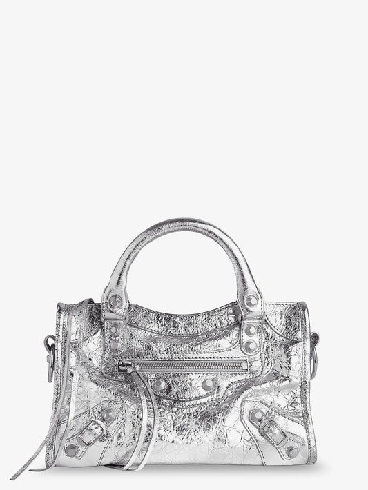 Balenciaga Le City Mini Metallic Leather Crossbody Bag