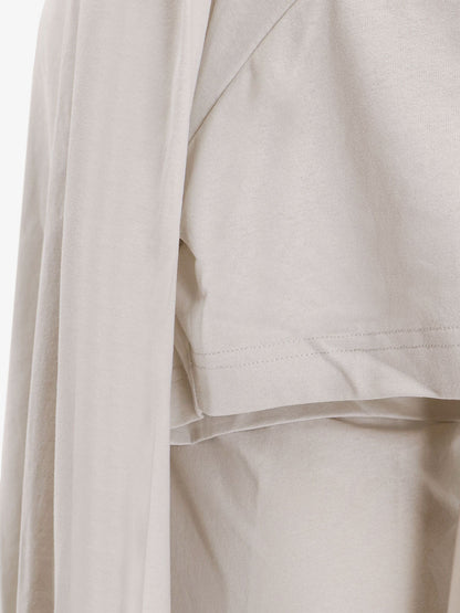 Balenciaga Cotton jersey Semi fitted short dress - Dirty White