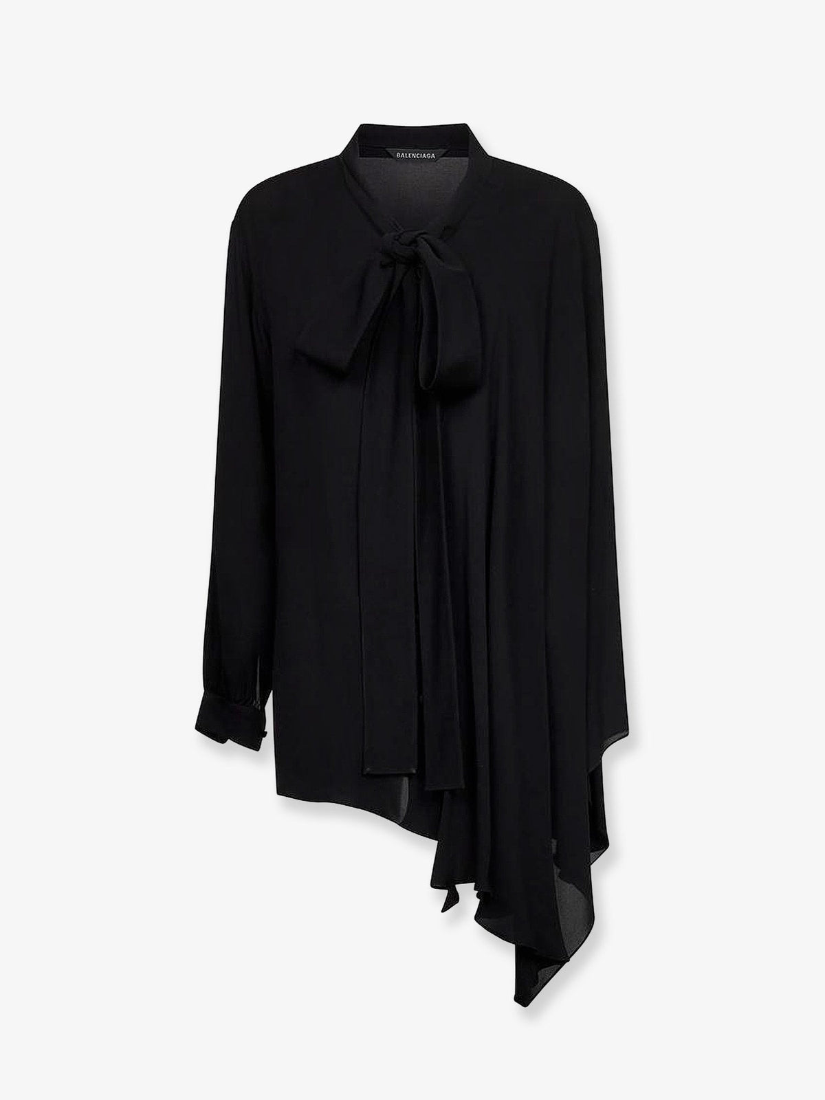 Balenciaga Silk shirt with bow - Nero