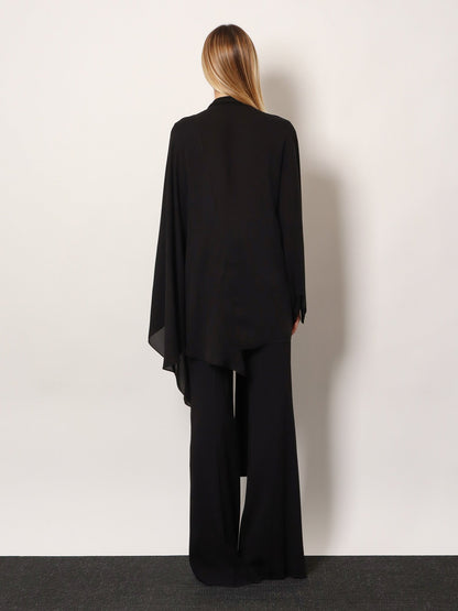 Balenciaga Silk shirt with bow - Nero