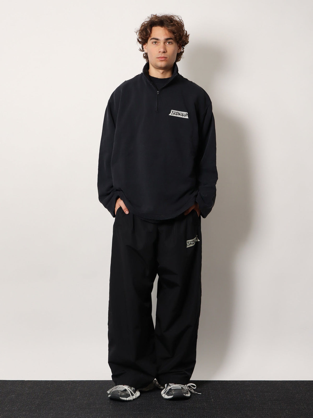 Balenciaga Cotton sweatshirt - Faded Washed Black