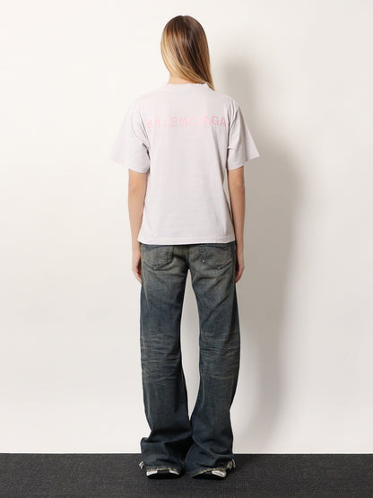 Balenciaga Cotton t-shirt - Dirty White/Bby Pink