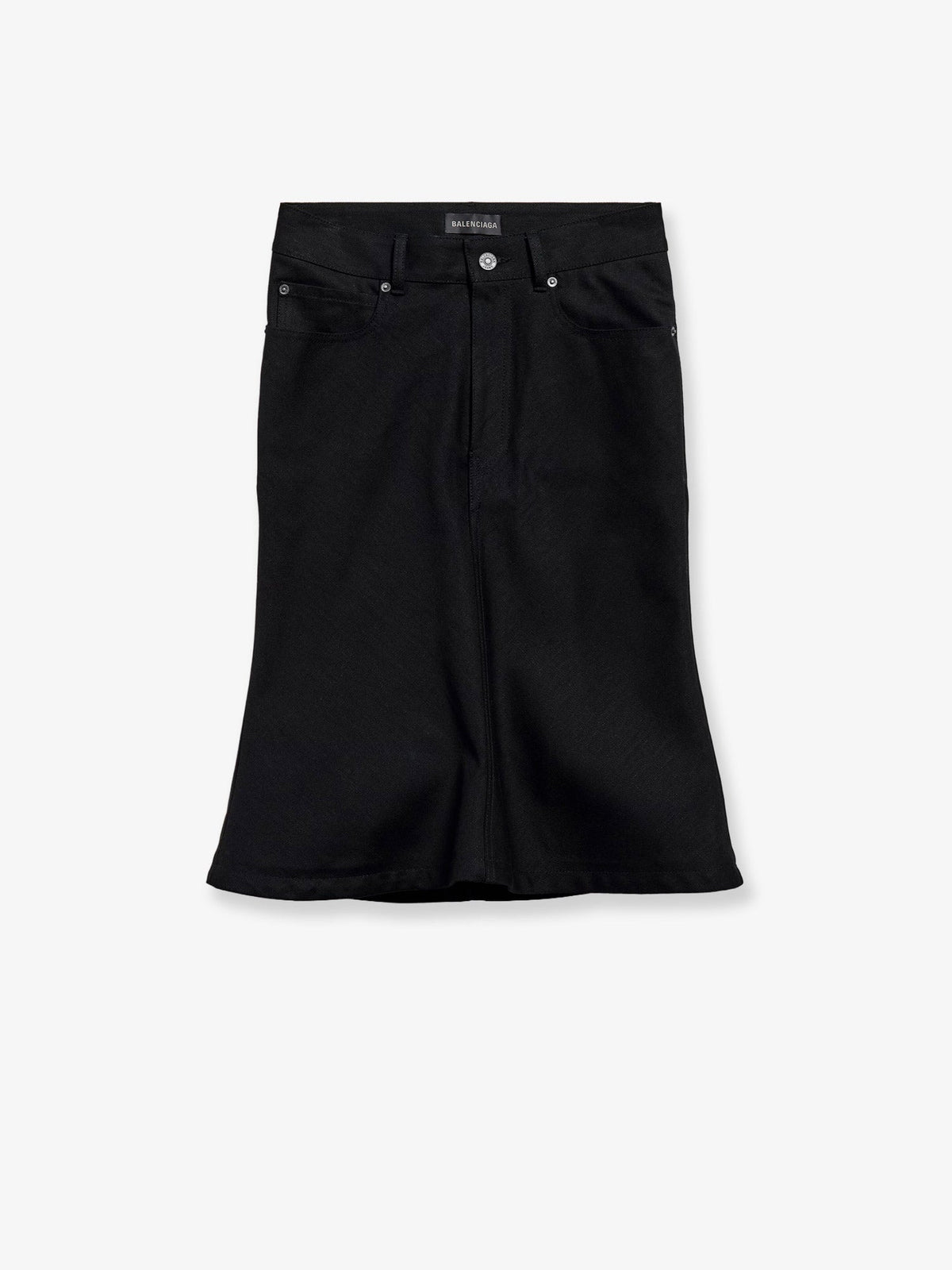 Balenciaga Cotton Midi Skirt - Black