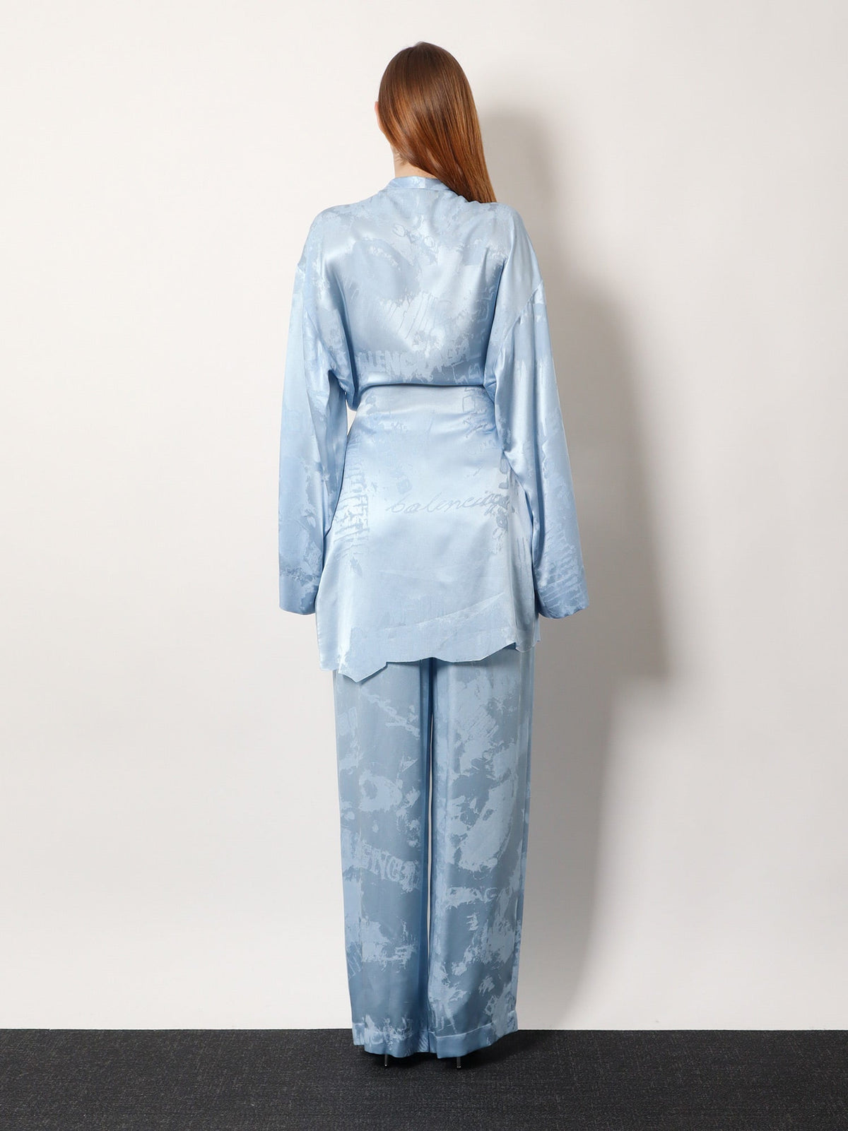 Balenciaga Wrap silk mini dress - Baby Blue