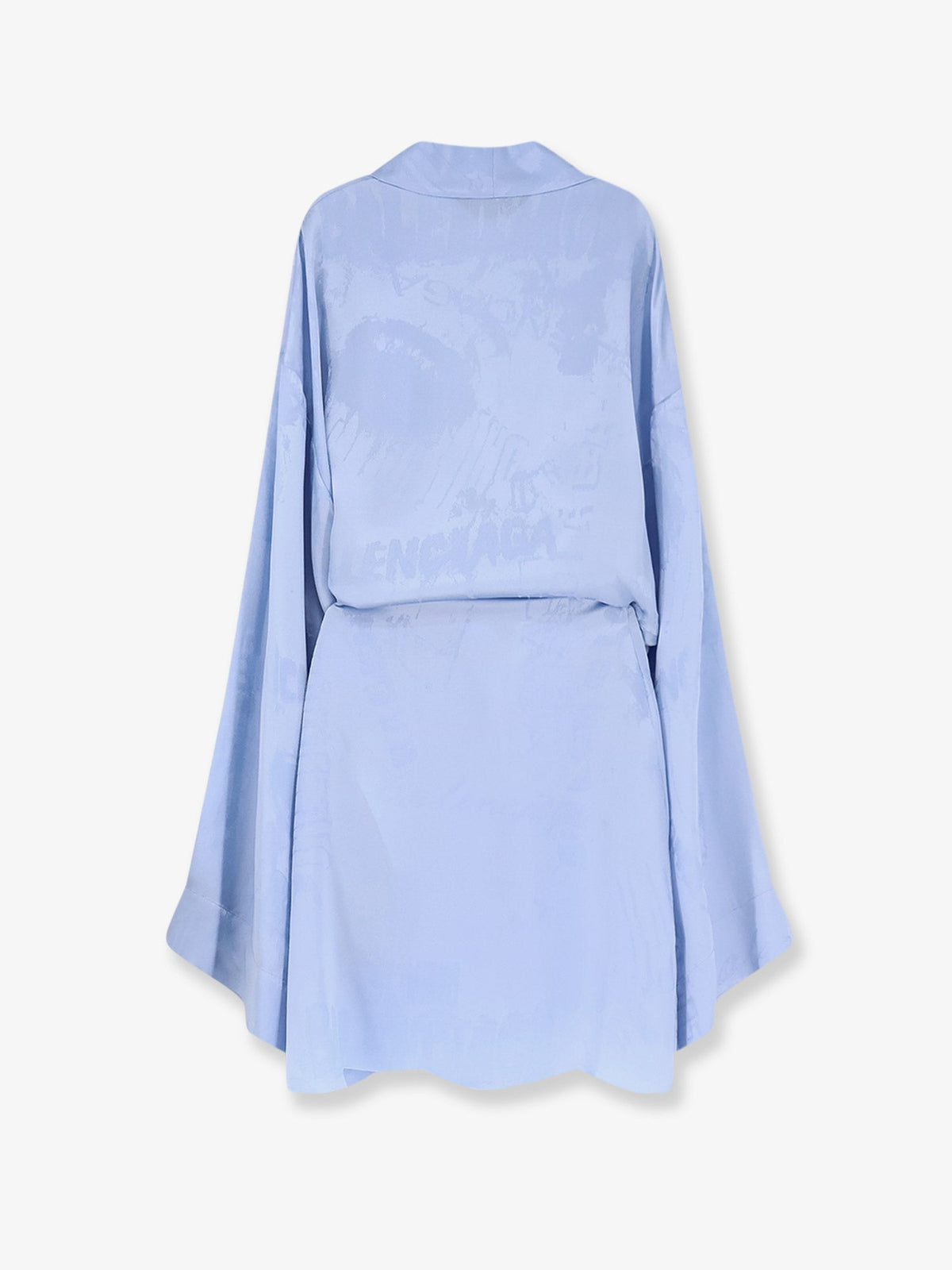 Balenciaga Wrap silk mini dress - Baby Blue