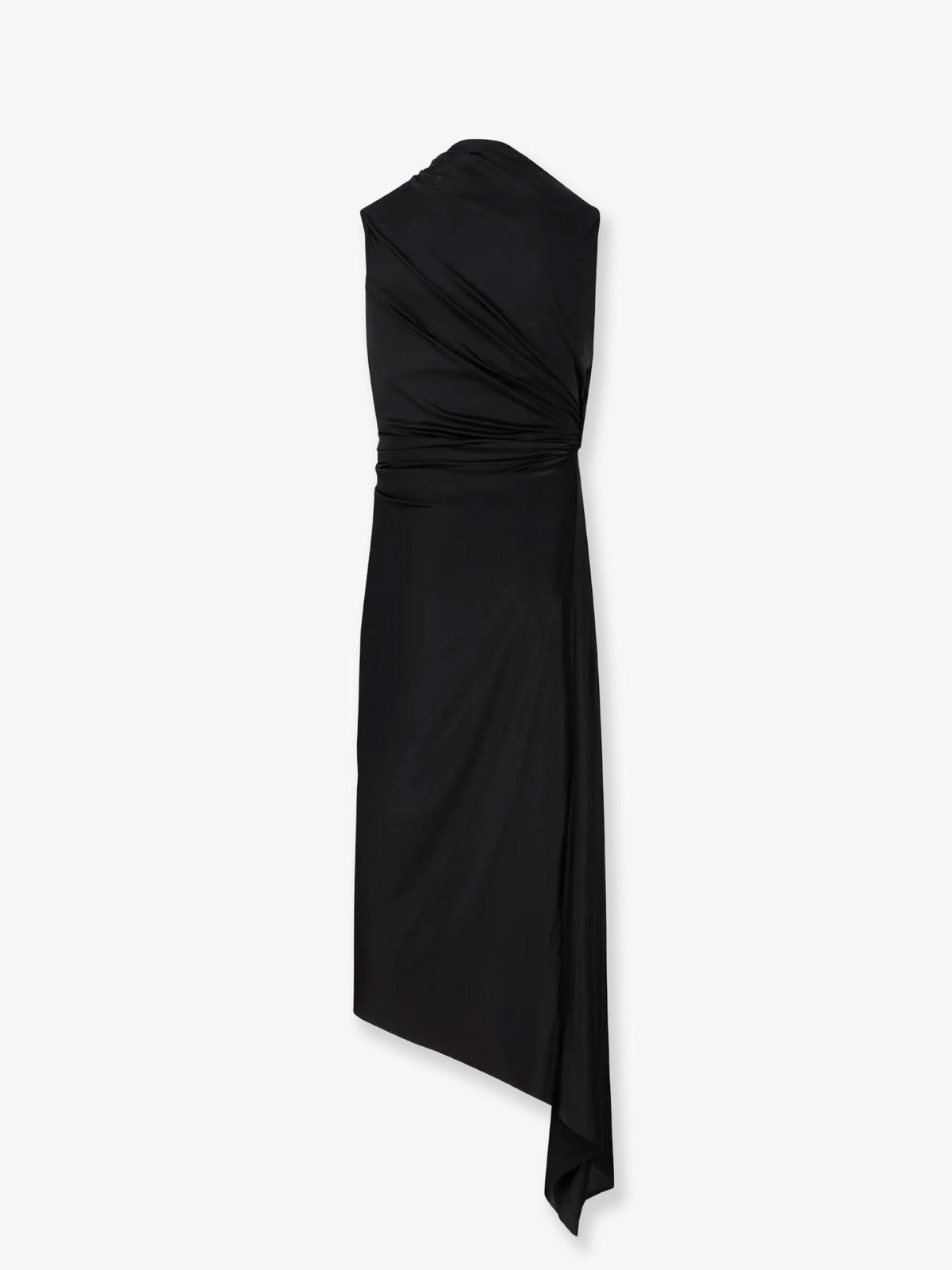 Balenciaga Stretch fabric long asymmetrical dress - Black