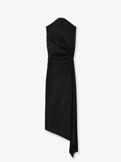 Balenciaga Stretch fabric long asymmetrical dress - Black