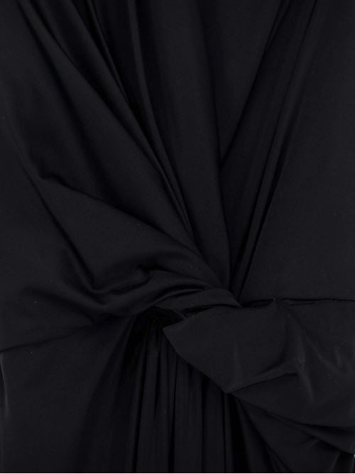 Balenciaga Stretch fabric long asymmetrical dress - Black