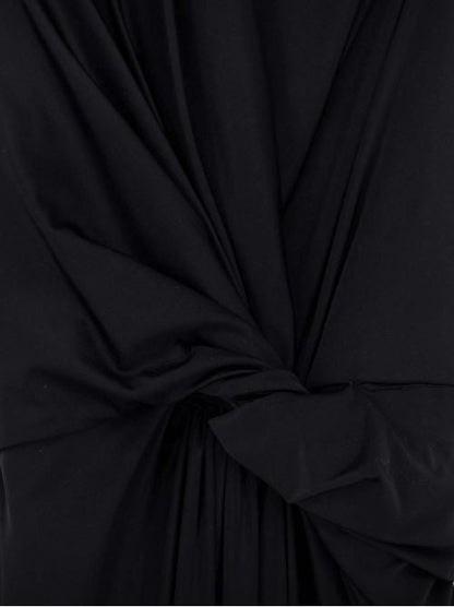 Balenciaga Stretch fabric long asymmetrical dress - Black