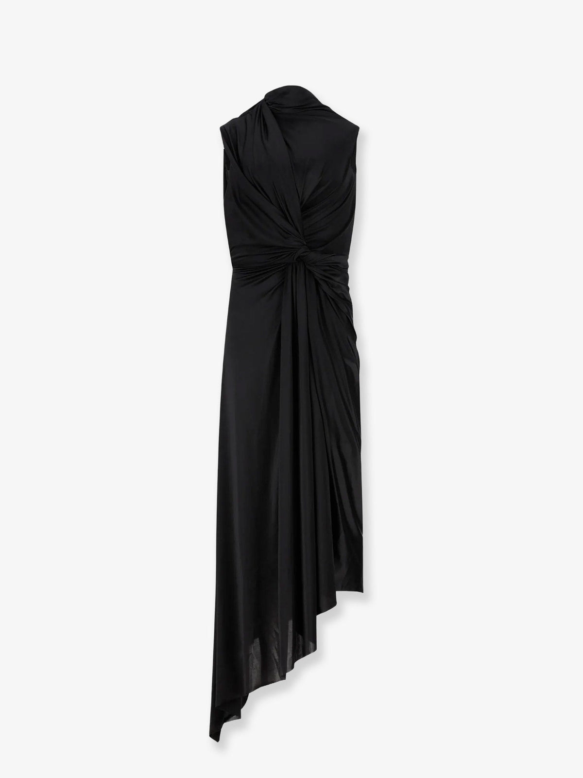Balenciaga Stretch fabric long asymmetrical dress - Black