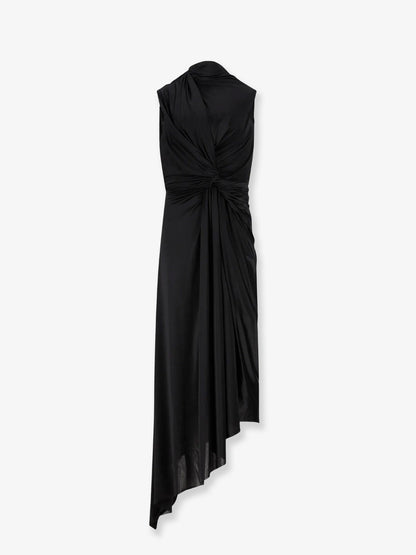 Balenciaga Stretch fabric long asymmetrical dress - Black