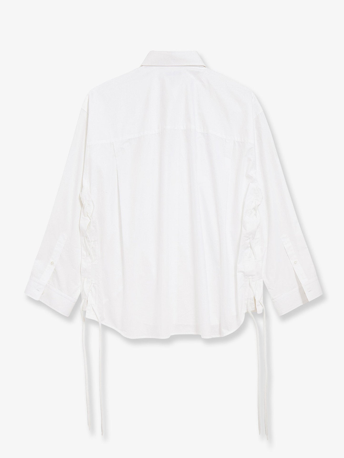 Balenciaga Lace Up Cotton Shirt