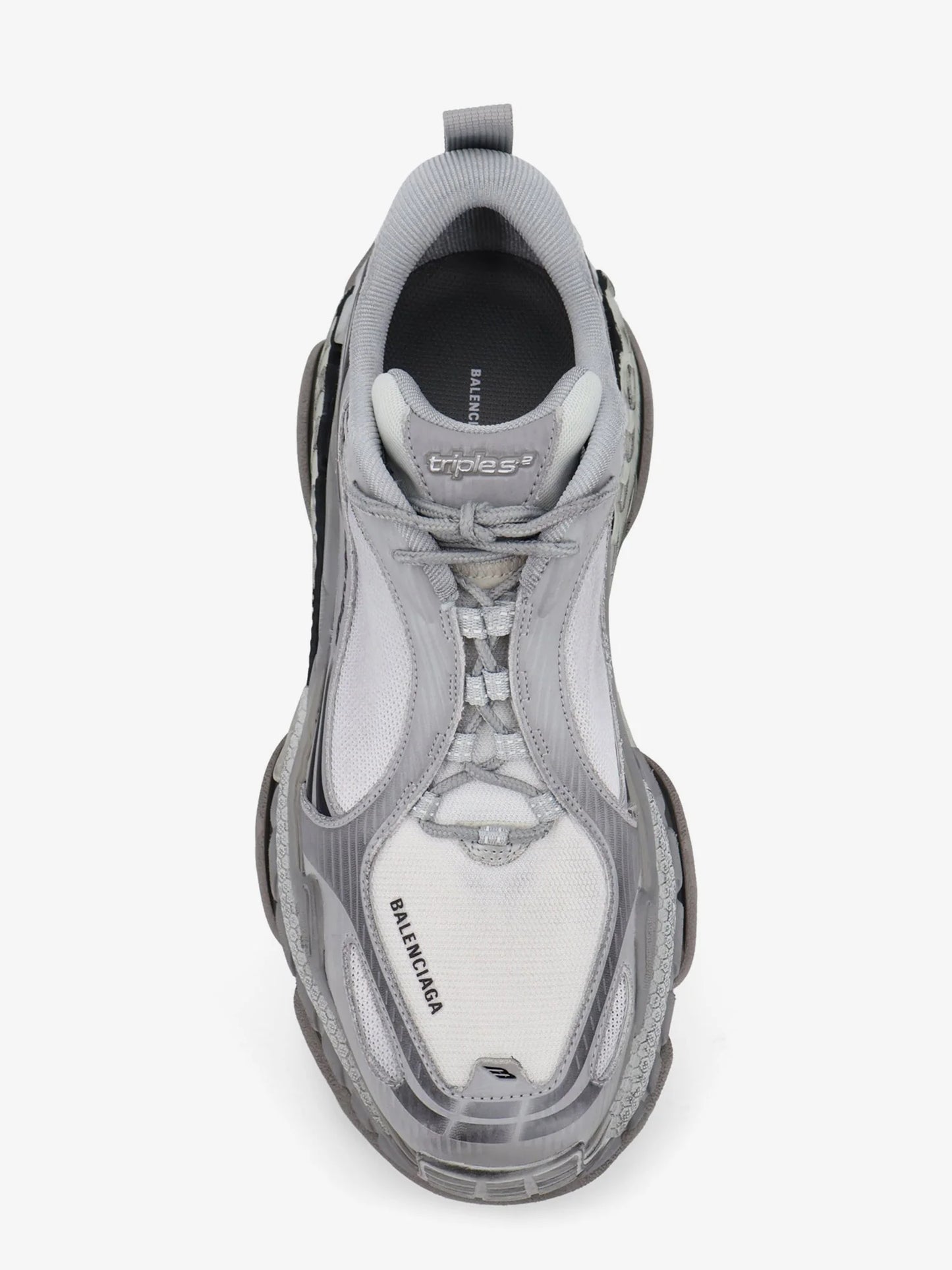Balenciaga Triple S.2 Gradient Mesh And Nylon Insert Sneakers With Used Effect