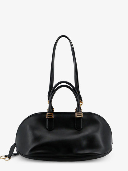 Balenciaga Bolero Bowling Medium Leather Bag - Blackplum