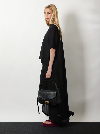 Balenciaga Clicca Arena leather medium shoulder bag - Black