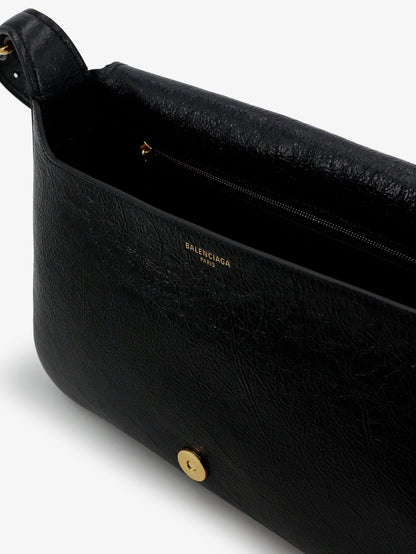 Balenciaga Clicca Arena leather medium shoulder bag - Black