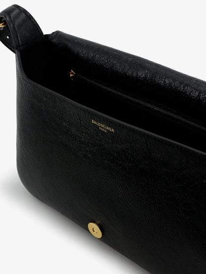 Balenciaga Clicca Arena Leather Medium Shoulder Bag