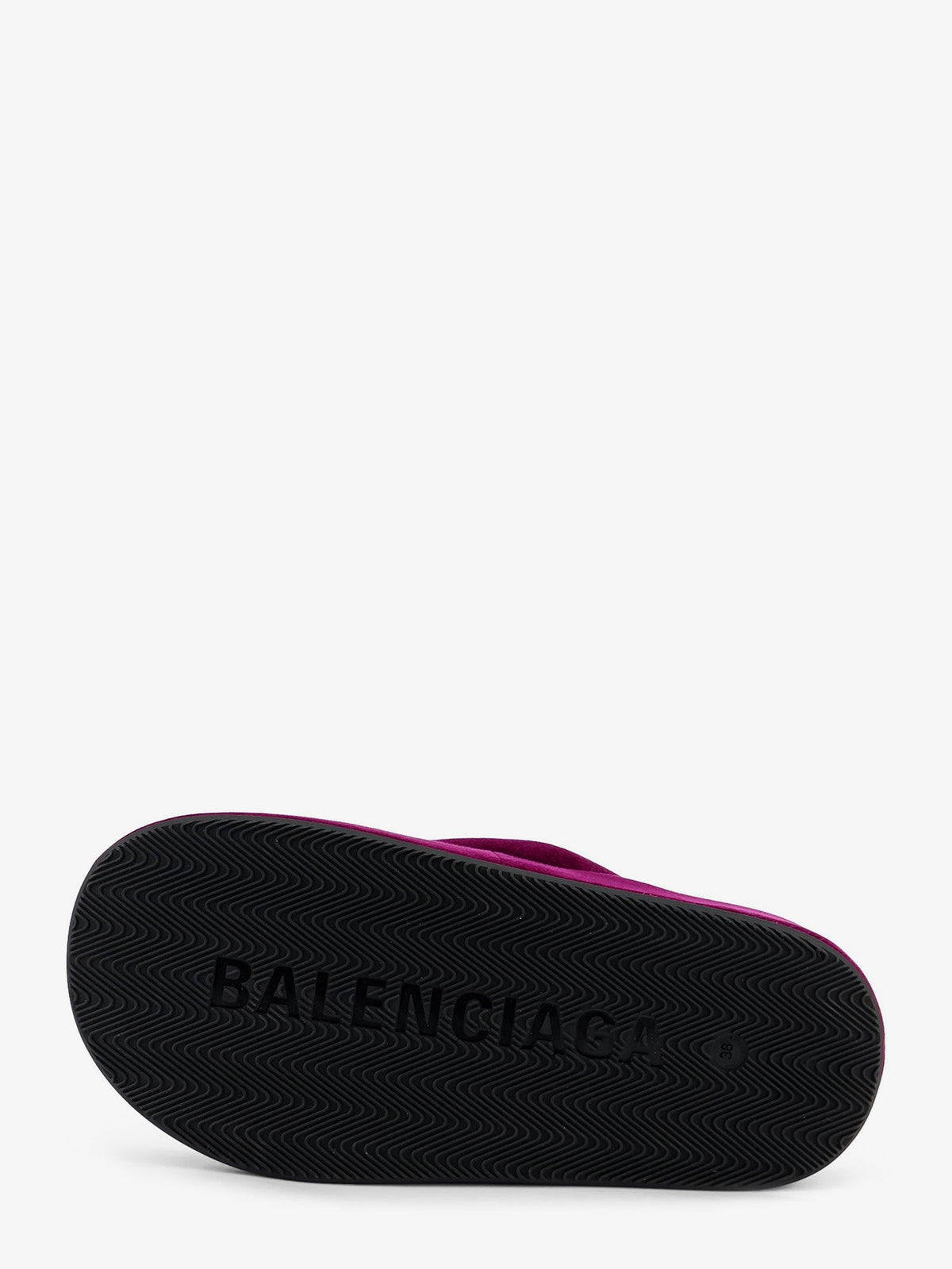Balenciaga Jet Lag Stretch Velvet Sandals - Purple