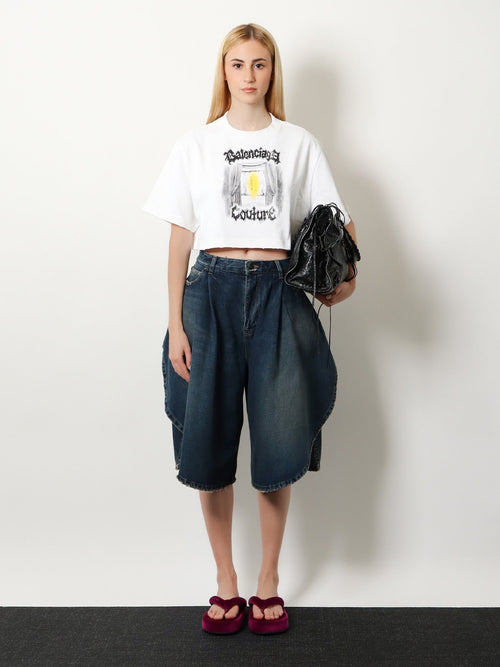 Balenciaga Cotton Bermuda shorts - Dark Ocean