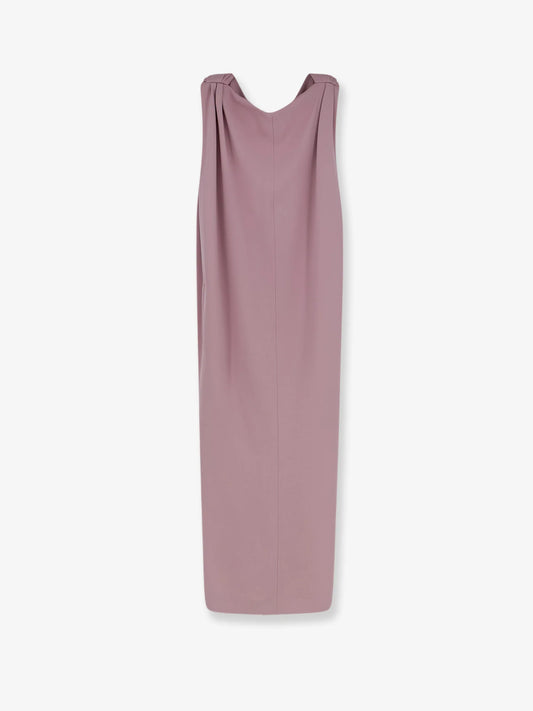 Balenciaga Midi Sack Silk And Wool Dress