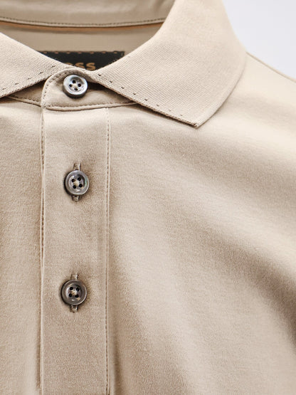 Boss Perry cotton polo - Darkbeige