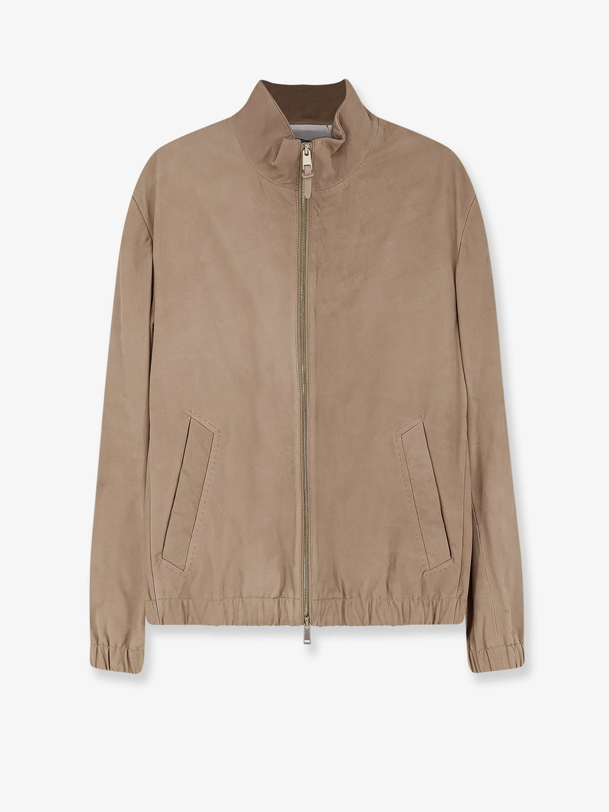 Boss Leather Jacket - Dark Beige