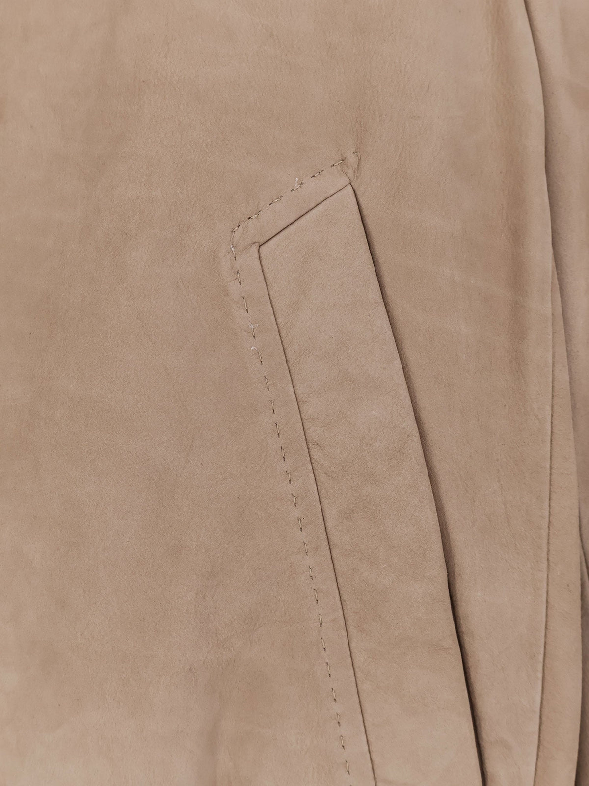 Boss Leather Jacket - Dark Beige