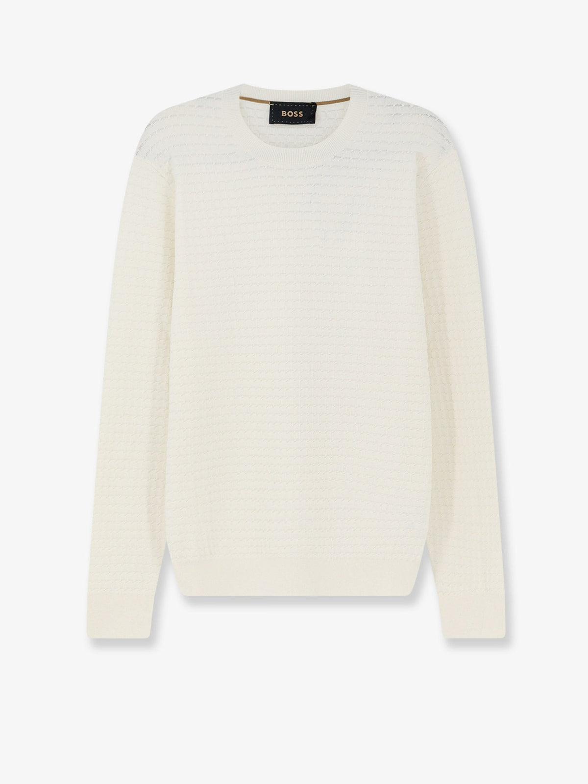 Boss Silk and cotton blend sweater - Openwhite