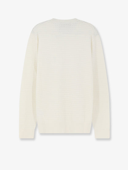 Boss Silk and cotton blend sweater - Openwhite