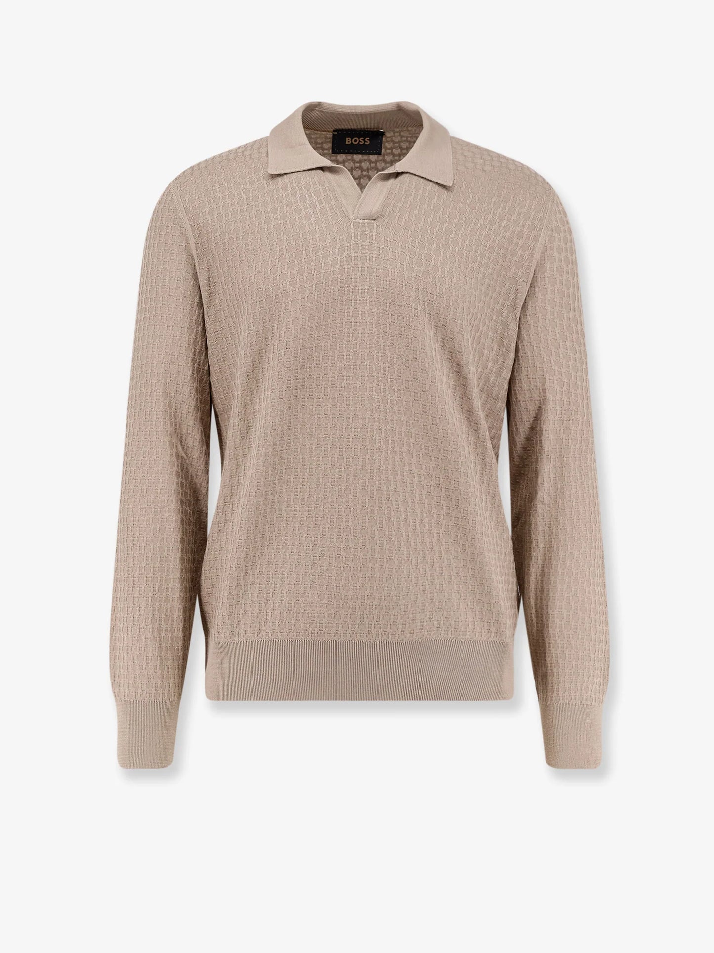 Boss Silk Sweater With All Over Processing