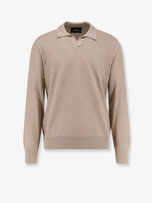 Boss Silk Sweater With All Over Processing