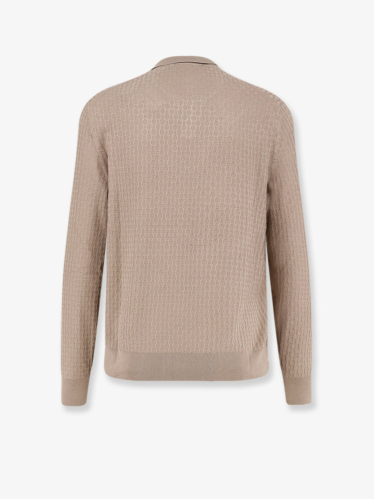 Boss Silk sweater with all-over processing - Beige