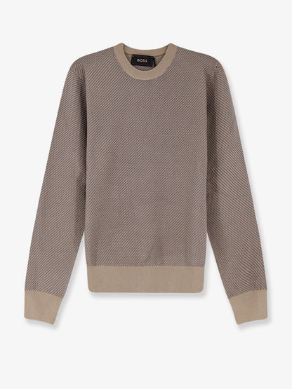 Boss Silk and cotton blend sweater - Open White