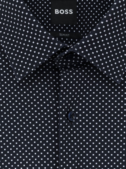 Boss Hank jersey shirt - Blu Scuro