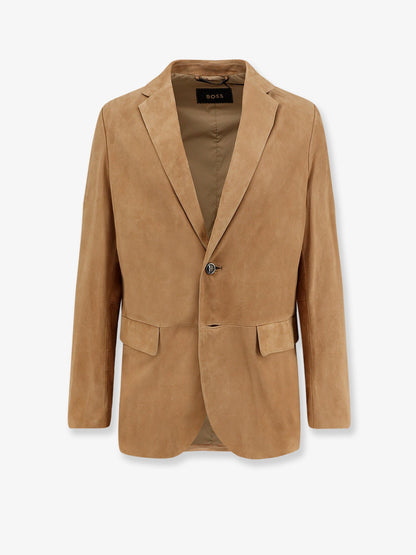 Boss Mazer suede blazer - Mediumbeige