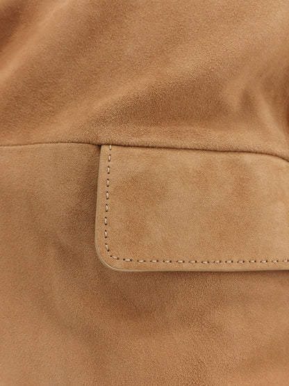 Boss Mazer suede blazer - Mediumbeige